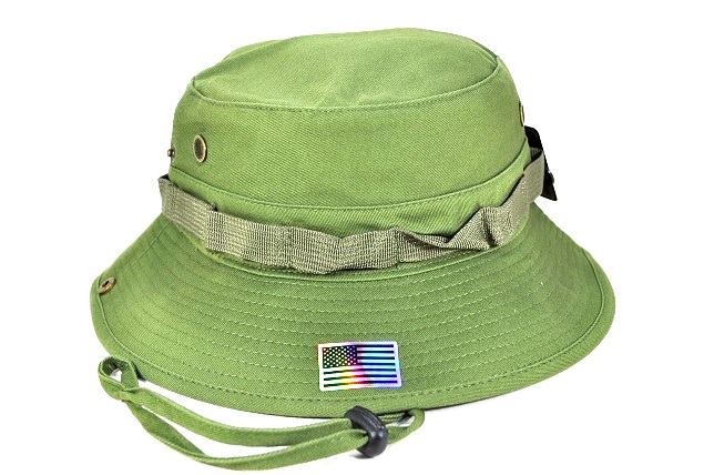 MB-005 MILITARY STYLE BOONIE HAT ADJUSTABLE- OLIVE